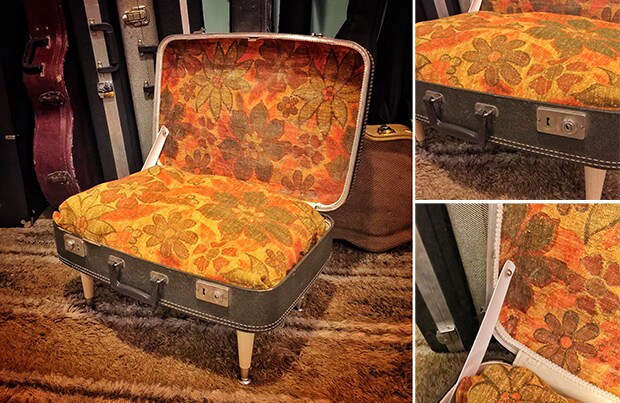 DIY vintage cat bed finished