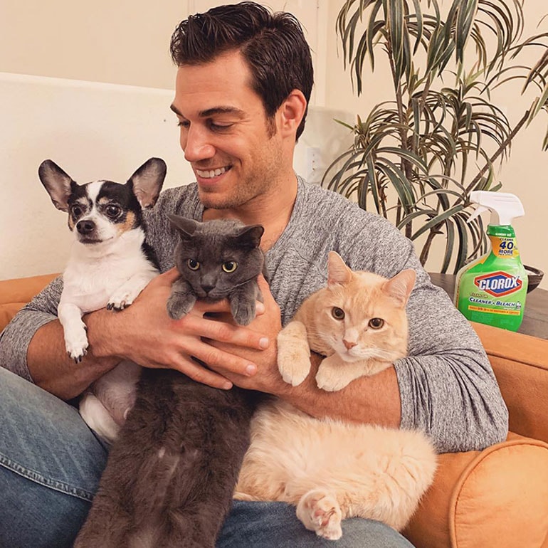 Sexy vet Dr. Antin with his three pets