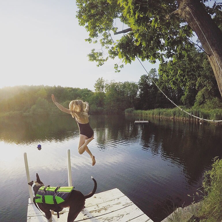 tiny house with a lake