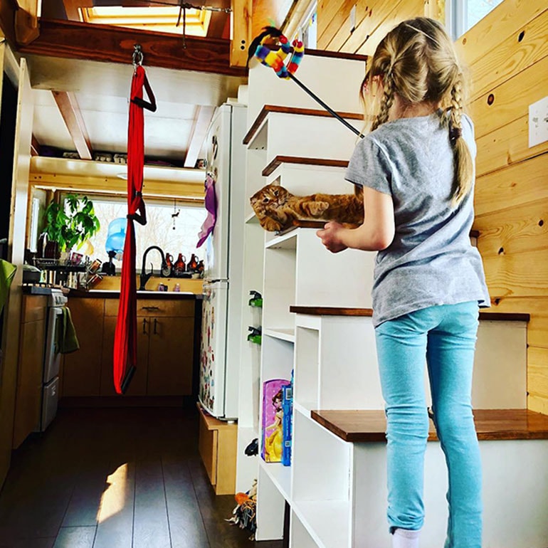 big family in tiny house