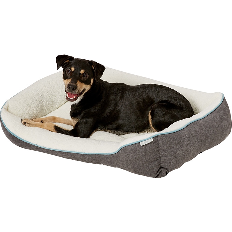 Frisco sherpa bolster 2024 rectangular dog bed