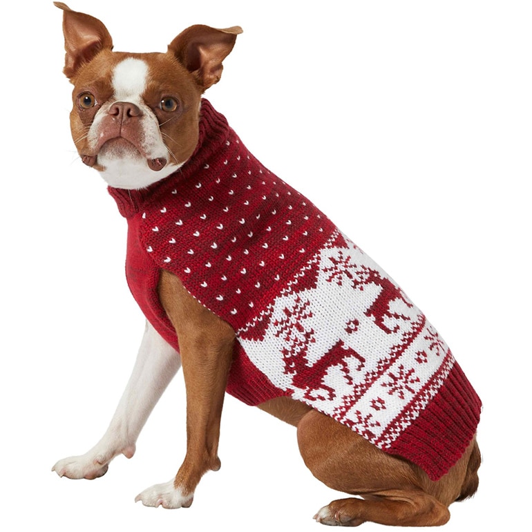 Frisco Deluxe Marled Fair Isle Reindeer Sweater