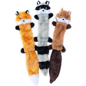 ZippyPaws Skinny Peltz No Stuffing Squeaky Dog Toys
