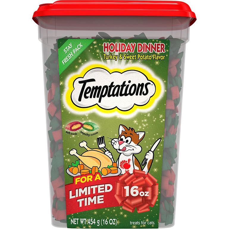 Temptations Holiday Dinner Turkey & Sweet Potato Flavor Cat Treats