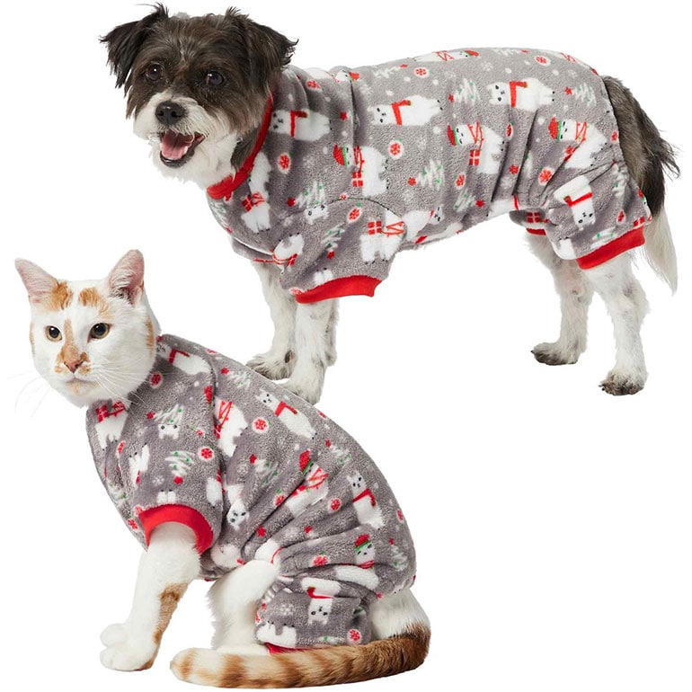 Уютная флисовая пижама Frisco Holiday Llama Dog & Cat