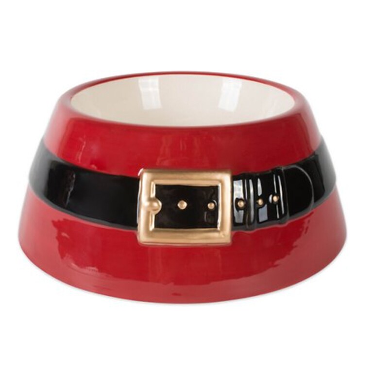 Design Imports Santa Belt Pet Bowl