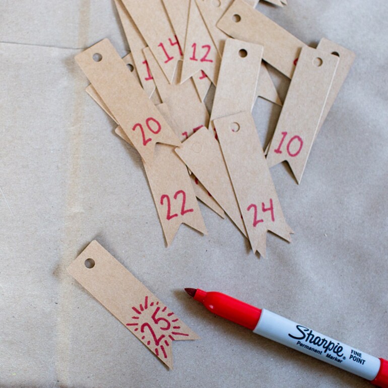 Write numbers on your gift tags
