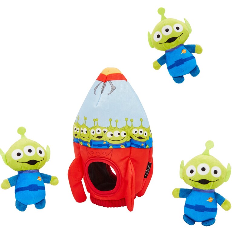 Pixar The Claw and Aliens Hide and Seek Puzzle Plush Squeaky Dog Toy