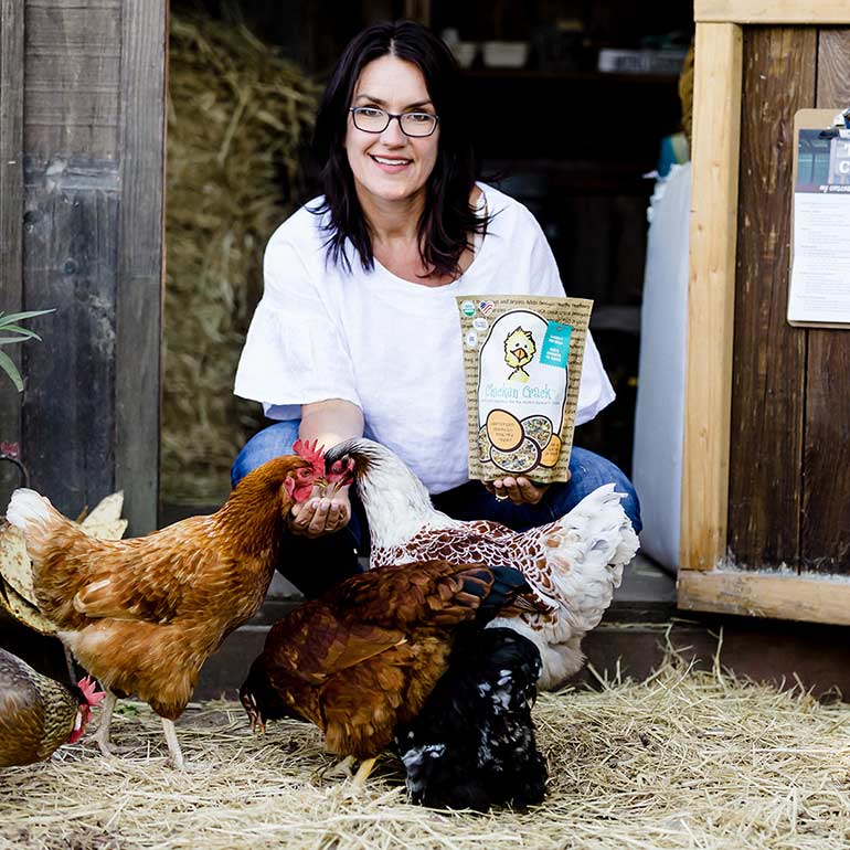 women-owned businesses: Dawn Russell of Treats for Chickens