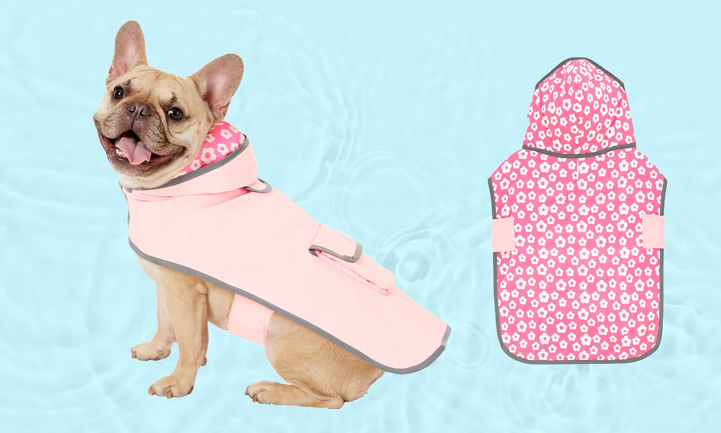 Frisco Reversible Packable Travel Dog Raincoat