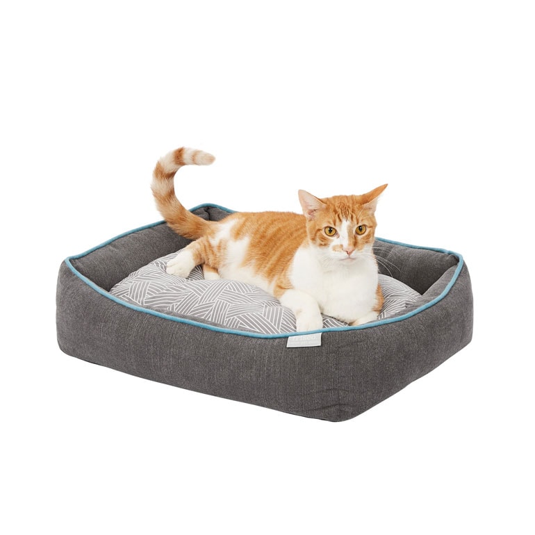 Frisco Sherpa Orthopedic Bolster Cat Bed