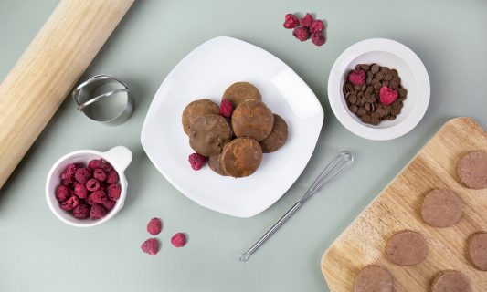 Raspberry Carob Dog Cookie