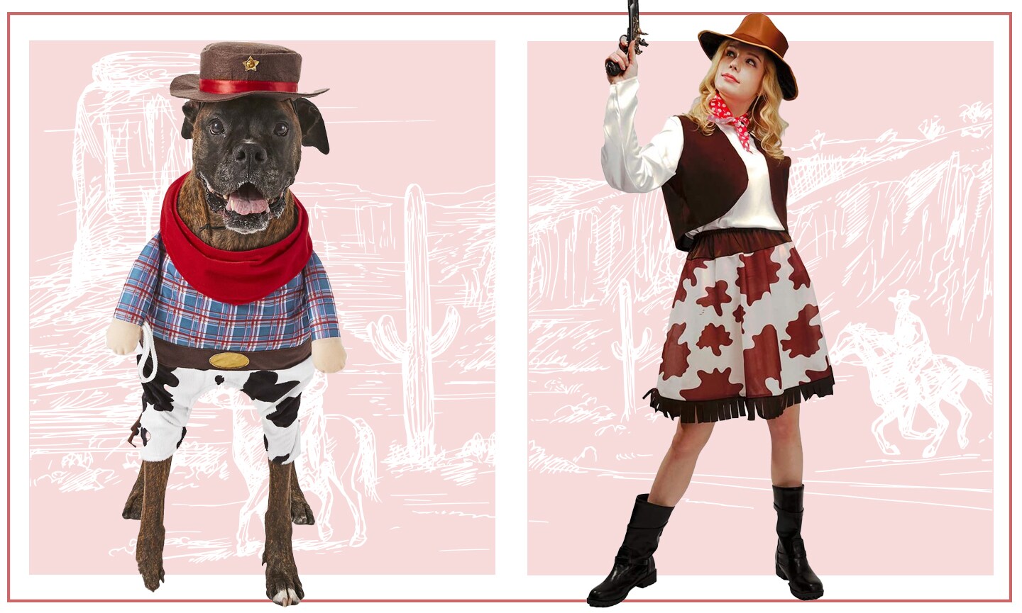 westerncore: dog cowboy costume
